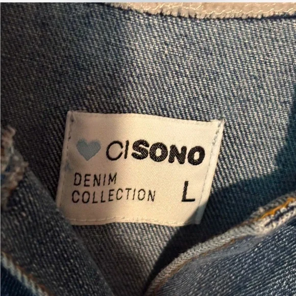 Ci Sono Blue Denim Jacket with Gray Accents - Picture 4 of 5